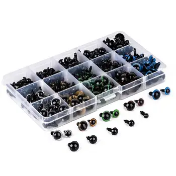 

264pcs DIY Plastic Eyes Nose Mouth Safety Buttons For Handmade Plush Anime Doll Girl Craft Toy Accessories With Box