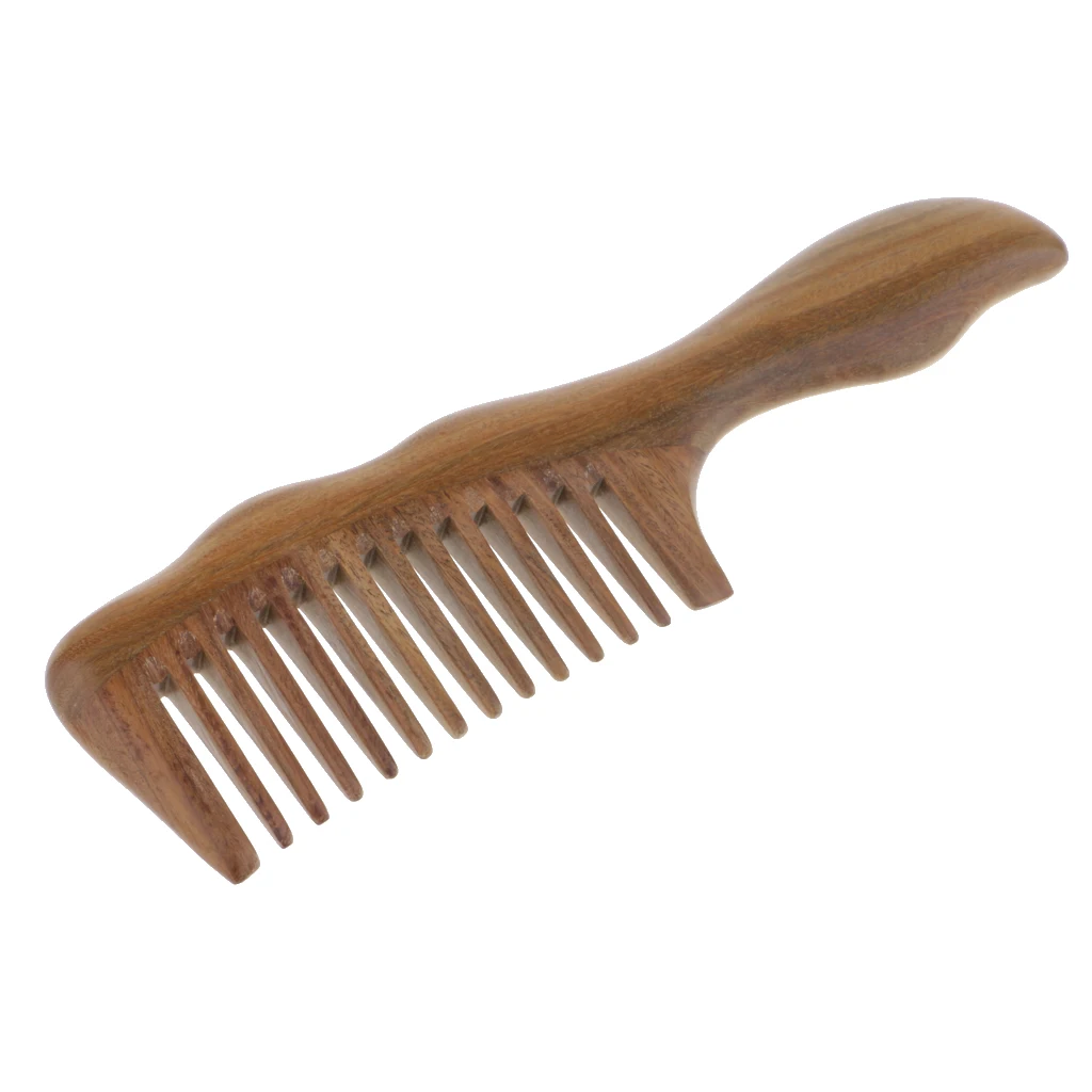 Wide Teeth Comb Wood Detangling Comb ,Wooden Hair Brush ,Sandalwood No-Static Wooden Comb