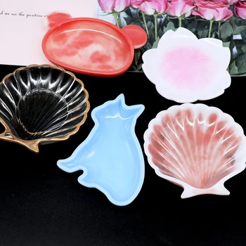 

New Ocean Wind Shell Bear Storage Dish Silicone Mold Soap Storage Epoxy UV Resin for DIY Jewelry Making Handcraft Silica Gel