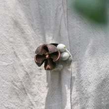 Origional Retro Handmade Dried Flower Real Flowers Brooch Literature And Art Badge Collar Button Cufflinks Wedding Souvenir