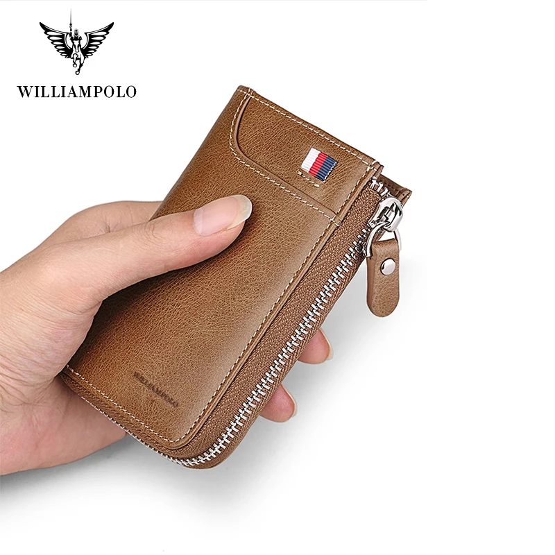 Women's Men's Leather Key Holder Wallets Bag Key Case Credit Card Purse AN67 