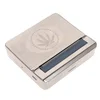 1pc 70mm Metal Automatic Cigarette Tobacco weed Smoking Smoke Roller Rolling Machine Box Case Tin High Class ► Photo 3/6