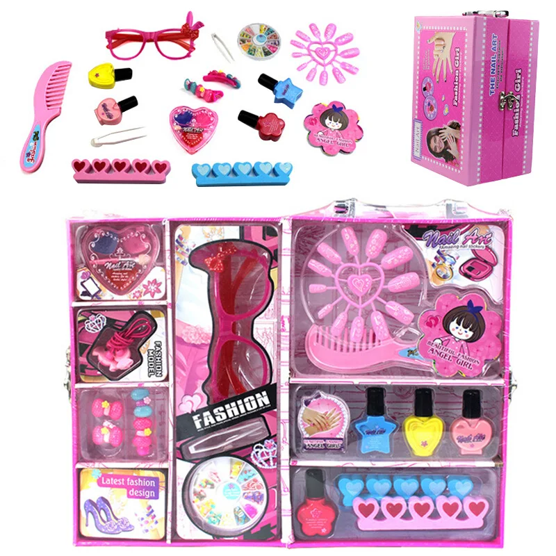 

Luxury Models Cosmetics Manicure Set Portable Korean-style Fashion Makeup Kit Play House Makeup Toy