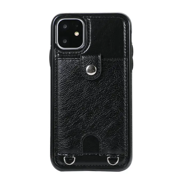 Кожаный чехол из ТПУ для iPhone 11Pro Max, Роскошный чехол для iPhone 11, задняя крышка для iPhone 11 Pro Max, чехол с длинной веревкой