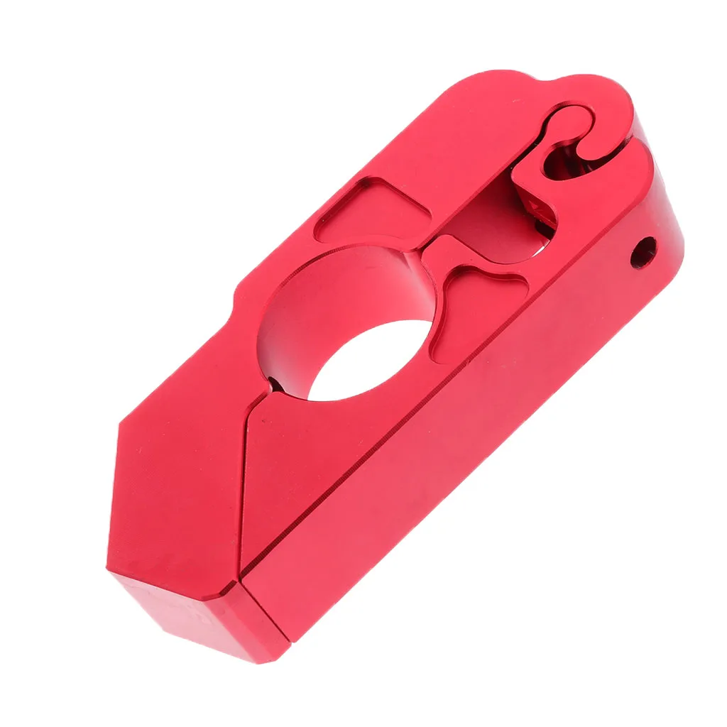 Handlebar Lock Motorcycle Scooter Grip Brake Lever Anti Theft Security Lock with 2 Keys Universal Red