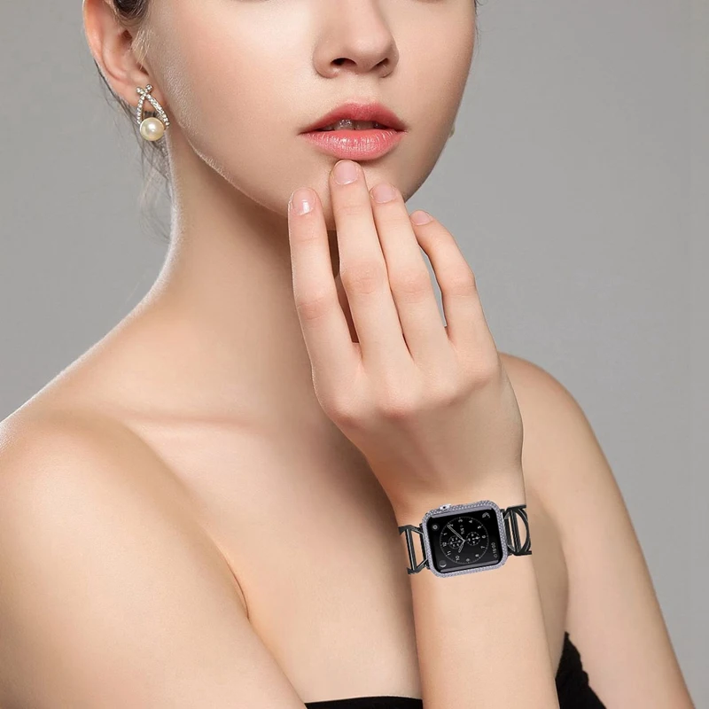 Для Apple Watch 38/40 мм Для женщин часы браслет Нержавеющая сталь заменить ремешок для серии 4 3 ремень