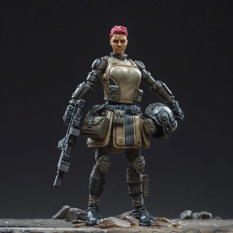 JOY TOY 1/25 солдатики аниме фигурка женщины солдат "Ангел мести"-LENGYUE праздник/подарок на день рождения - Цвет: CAMEL
