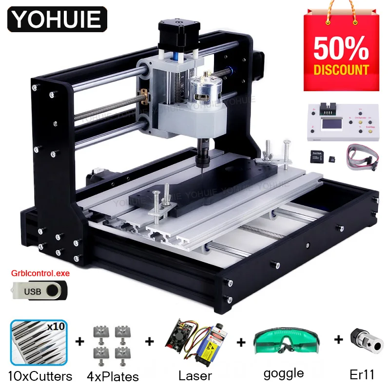 Cnc 3018 Pro Laser Graveur Hout Cnc Router Machine Grbl ER11 Hobby Diy