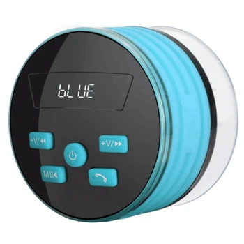 

IPX7 Bluetooth Speaker Portable FM Bathroom Waterproof Subwoofer with Breathing Light Suction Cup Wireless Speaker