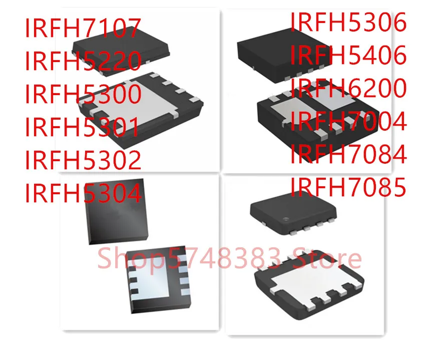 10 шт./лот IRFH7107 IRFH5220 IRFH5300 IRFH5301 IRFH5302 IRFH5304 IRFH5306 IRFH5406 IRFH6200 IRFH7004 IRFH7084 IRFH7085 | Электроника