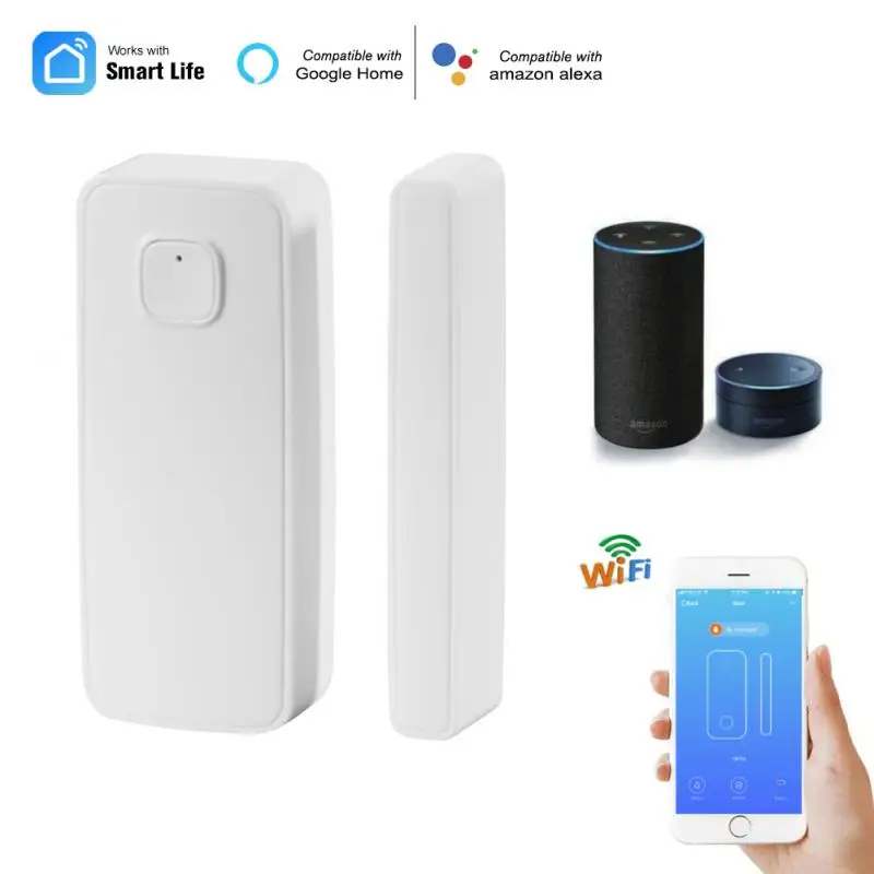 Wifi датчик для двери умный дом Безопасность беспроводной детектор открытия двери и окна сигнализация умная жизнь приложение управление работа с Alexa Google Home