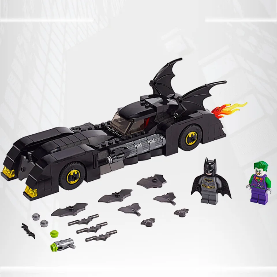 Новые Супер Герои Бэтмен против клоуна 76120 колесница Бэтмобиль tumbler летучая мышь строительные блоки кирпичи развивающие игрушки подарки