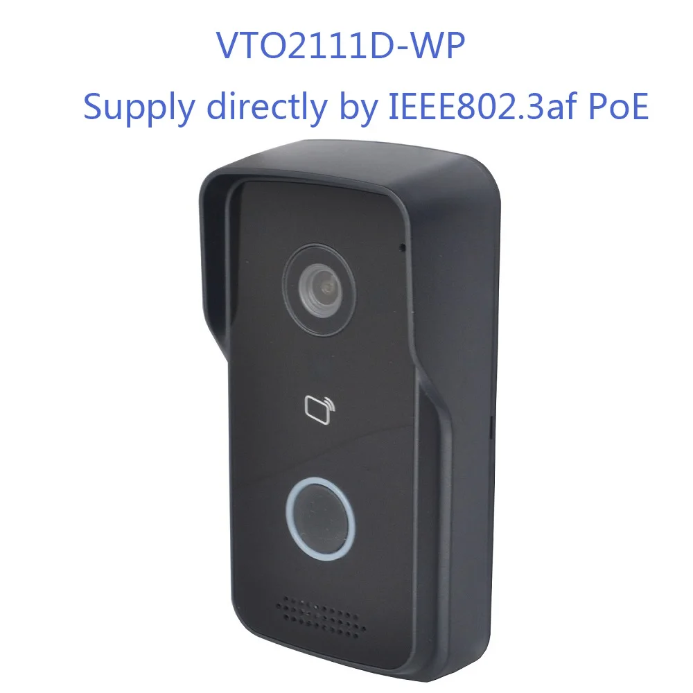 with logo DH логотип многоязычный VTO2111D-WP 802.3af PoE IP вилла WiFi дверной звонок, видеодомофон, ip-домофон, P2P Облако, ворота на даче станции - Цвет: with logo