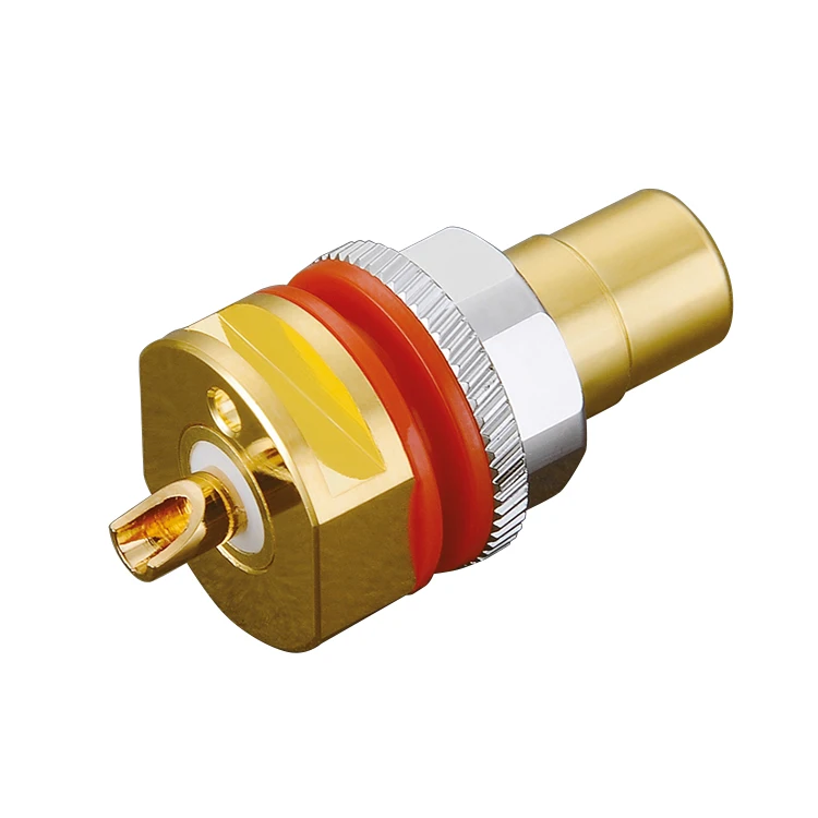 Viborg RC101G Pure Copper Female Rca Plug for Audio Cable Connector