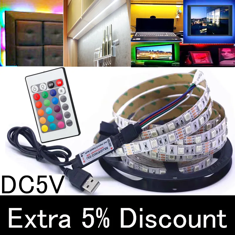 Светодиодная подсветка под шкаф лента с usb портом гибкий rgb лестницы кровать