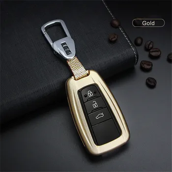 

KUKAKEY Zinc Alloy Car Key Protection Case Cover For Toyota Chr Rav4 Prado Highlander Camry Aygo Hilux Auris Key Ring Fob