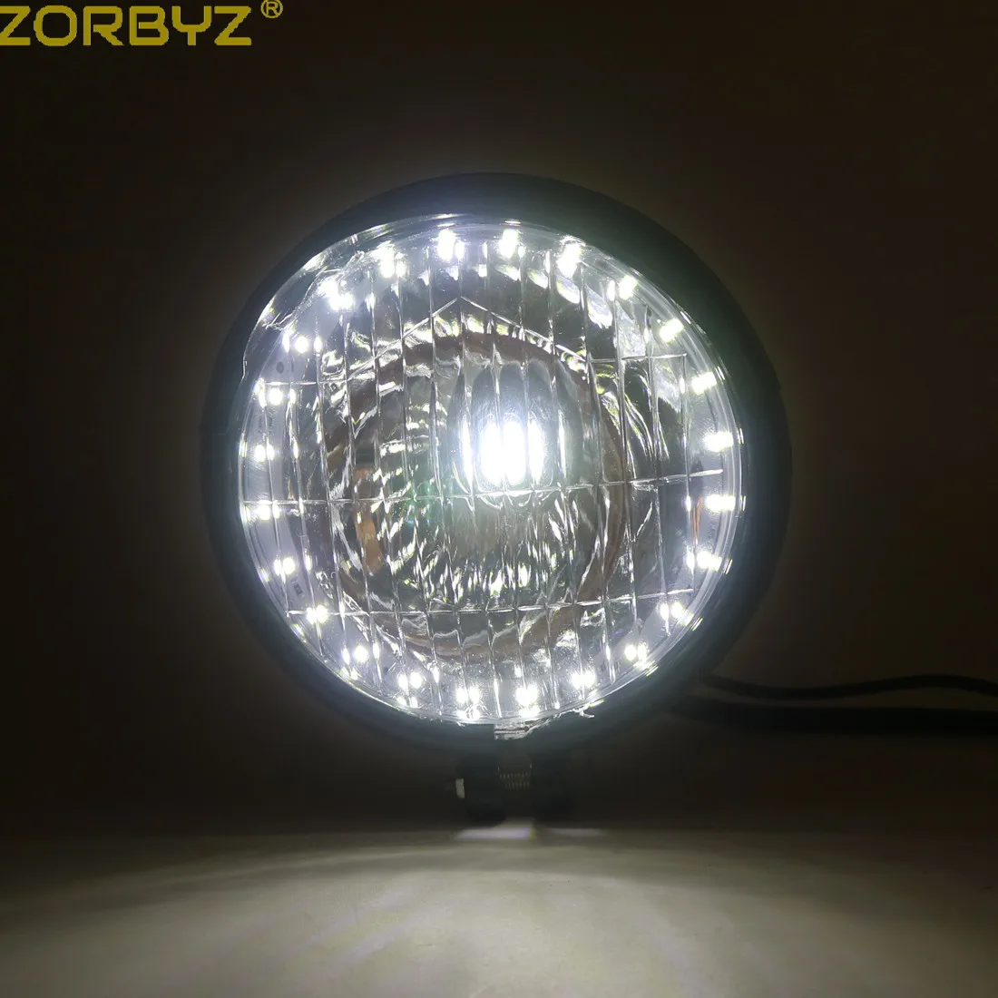 ZORBYZ мотоцикл 5 ''Хромированный Светодиодный светильник, светильник тумана с ангельским глазом кольцо для Harley Honda Kawasaki на заказ