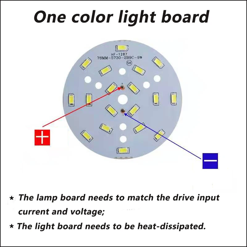 5730 SMD bulb lamp double color 3W 5W 7W 9W 12W 15W 18W round led light board 1pcs DALCAN LED Lamp LED Lamp Bulb