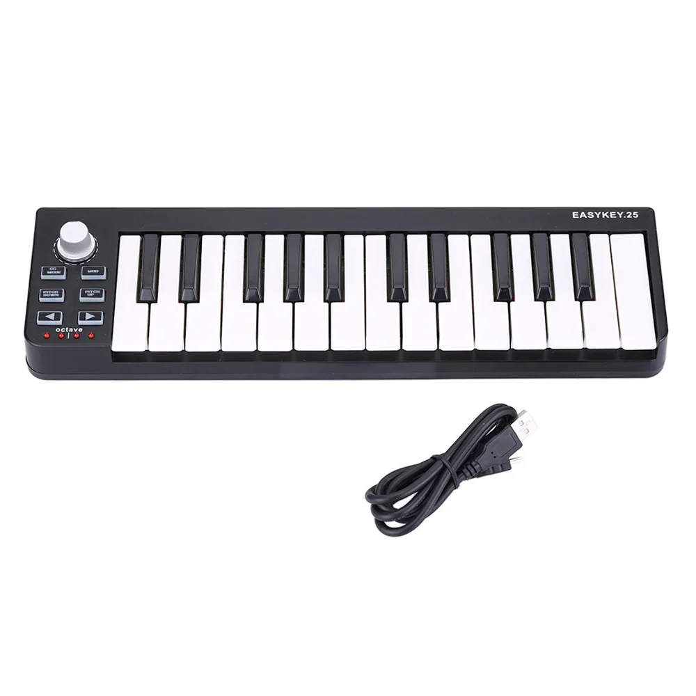 Портативная мини-клавиатура Worlde Easykey.25 25 клавиш USB MIDI-контроллер питание от USB-шины