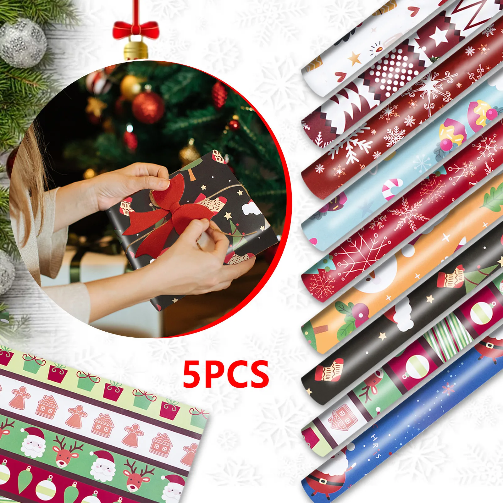 2022 Christmas Paper Crafts 70Cmx50Cm Christmas Decorations 2022 Wrapping Paper Packing Diy Crafts  Supplies Classic Santa Claus And Patterns Xmas Paper|Craft Paper| -  Aliexpress
