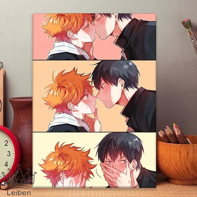 Haikyuu Yaoi Kei Shoyo X Tobio Anime Poster Manga Picture With Solid Wood  Hanging Scroll Canvas Painting - Painting & Calligraphy - AliExpress