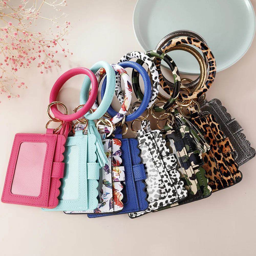 Wholesale Hot Sale Double Zipper Car Key Pouch With Car Key Ring