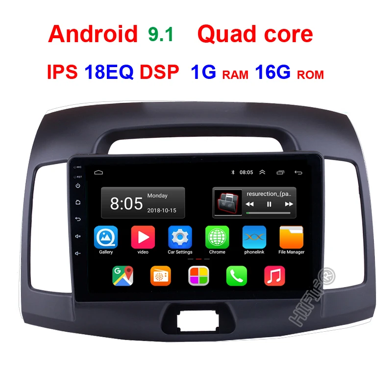 A 1G 16G DSP IPS 2G+ 16G Android 9,1 4G Автомобильный Радио Мультимедиа Видео плеер навигация gps WiFi 2 din для hyundai Elantra HD 2006-2010 без dvd - Цвет: A 1G 16G DSP IPS