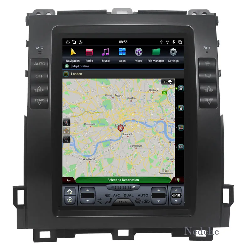 Вертикальный Tesla стиль Android 8,1 автомобильный dvd-плеер для Lexus GX470/Toyota Land Cruiser Prado 120 2002-2009 NAVI ips PX6 CARPLAY