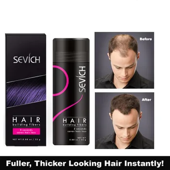 

25g Sevich Hair Building Fibers Refill Human Wig Extensions Natural Hair Keratin Fibers Treatment Thin Powder Regrowth