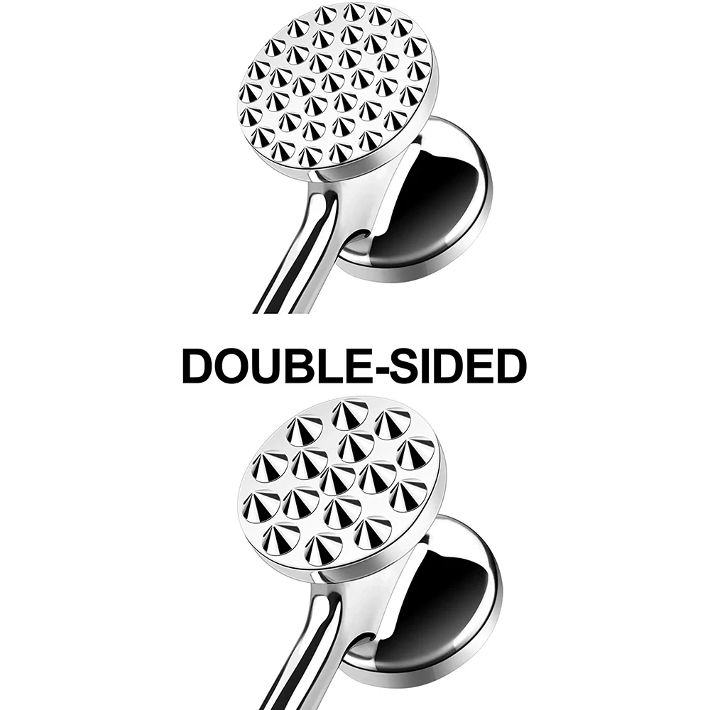 Large Profession Meat Hammer Portable Loose Tool Meat Tenderizer Needle Dual-Sided Mallet Rubber Comfort Grip Handle meat tenderizer meat hammer