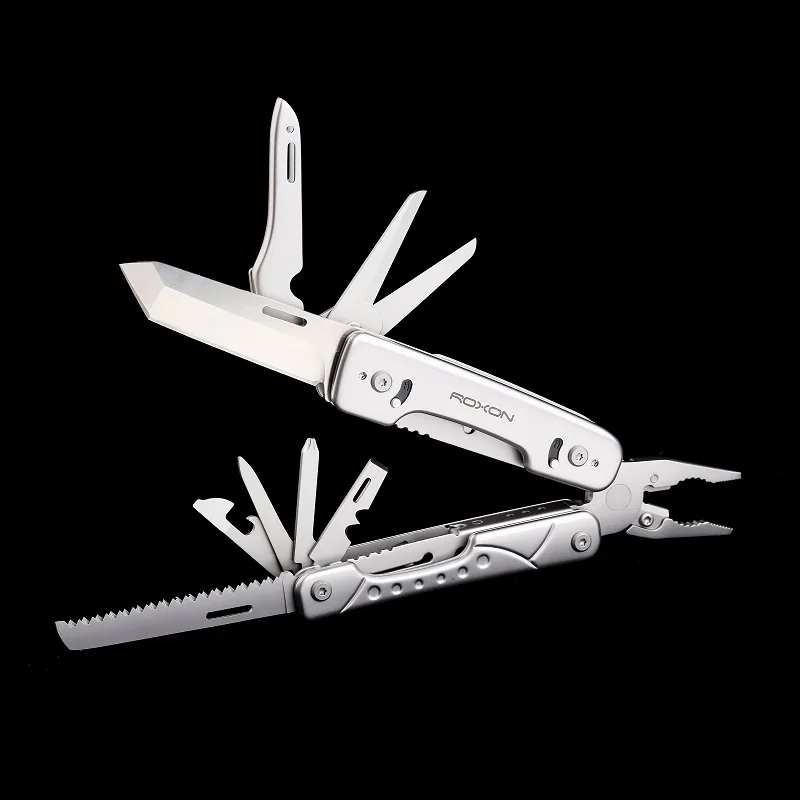 

Roxon S802 Multi Tool Folding Knife Multi-functional Plier Camping Fishing Suvival Knives Multitool EDC Gear big Scissors