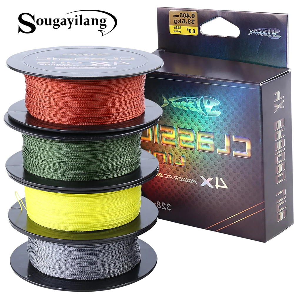Sougayilang леска 4 Стенд 15 5-74.6LB 300 м PE плетеная соленой воды Пресноводная Рыбалка