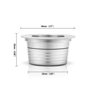 

3 Pcs Cost-effective Stainless Steel Refillable Reusable Coffee Capsule Pod For LAVAZZA Blue Capsule