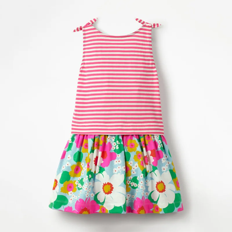 Little maven Dress Летнее платье для девочек без рукавов для новой детской детской одежды Хлопковое платье с цветочным принтом для девочек Свадебные платья