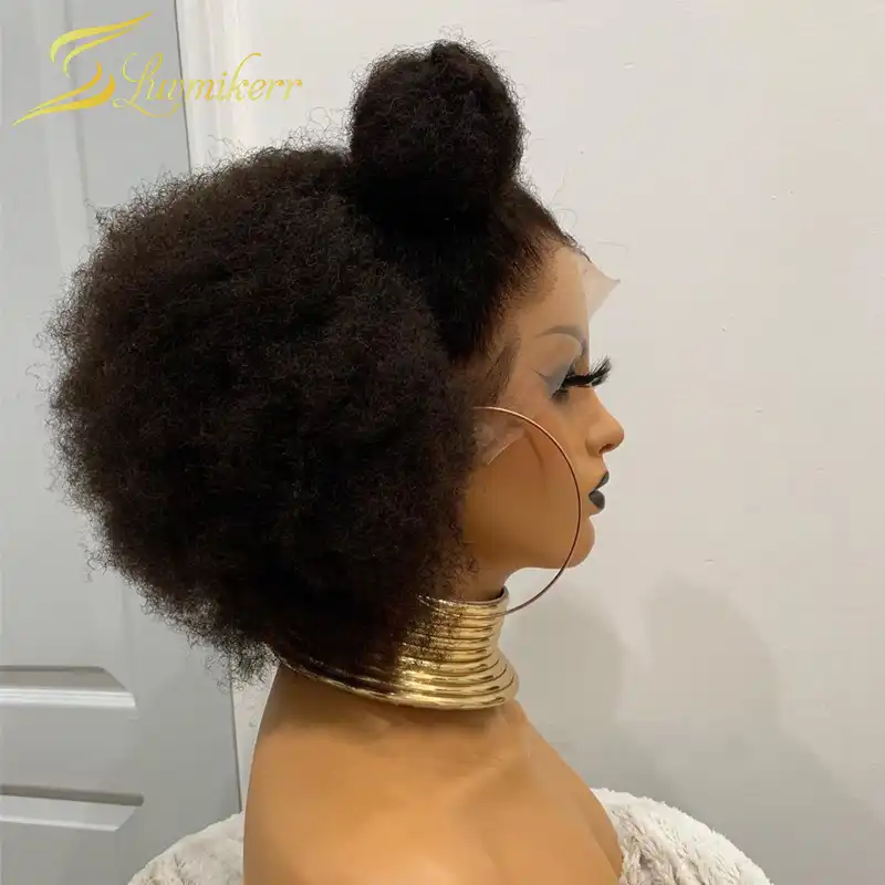 13x6 Korotkaya Strizhka Nevidimyj 150 Korotkij Bob Parik Blunt Afro Parik Iz Brazilskih Kurchavyh Sinteticheskie Volosy Na Kruzheve Chelovecheskih Volos Pariki S Detskimi Volosami Predvaritelno Volosy Remy Aliekspress