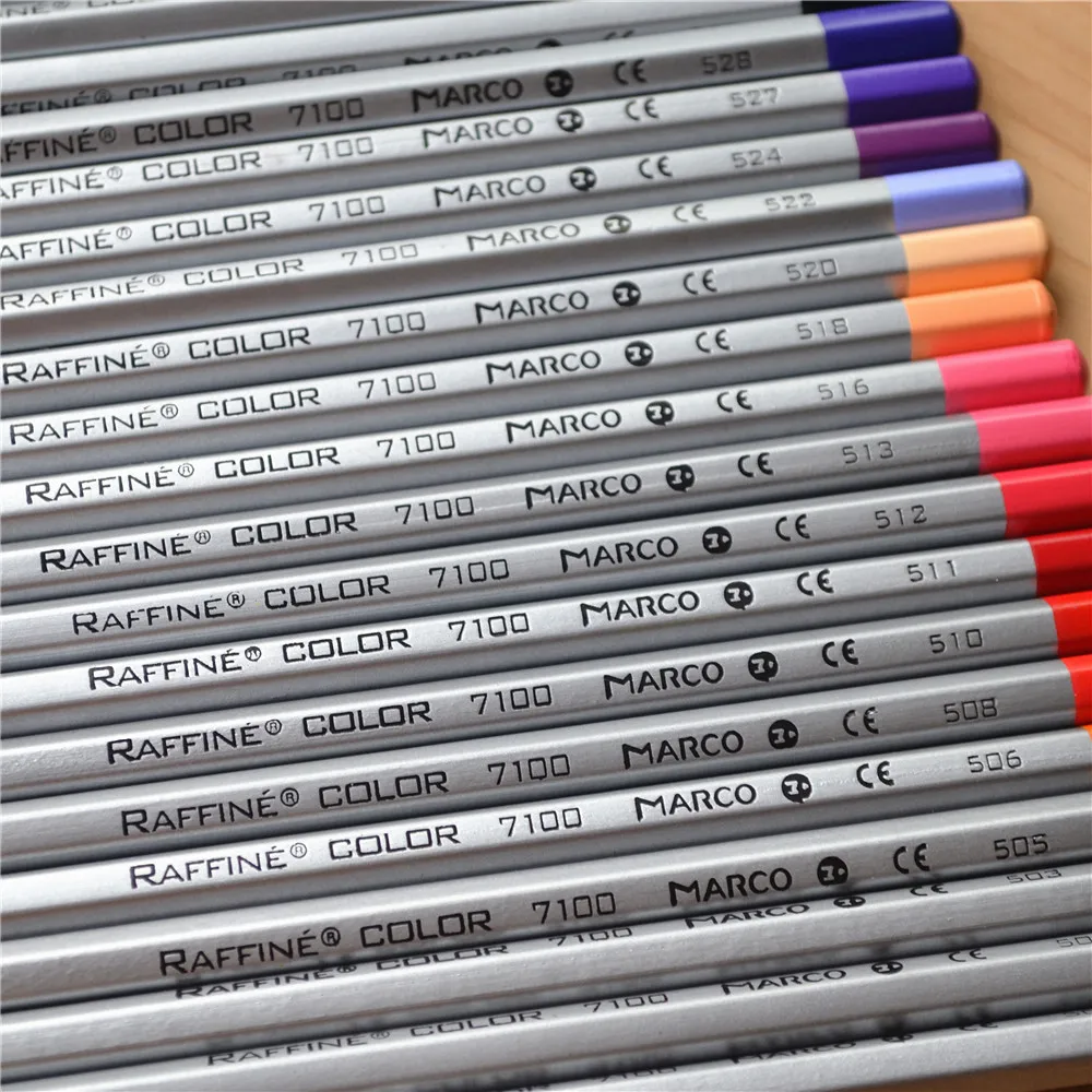 Деревянные цветные карандаши MARCO 7100 Prismacolor 72 картонная коробка для масла