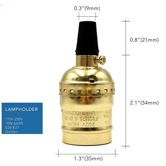 Vintage Lamp Holder Fitting E27 Lamp Holder Socket Chain Switch Douille E27 Socket Light UL CE Bulb Socket Holder Base E27A4