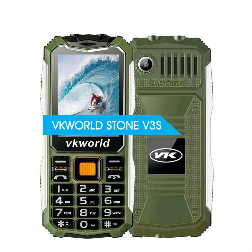 

VKWorld Stone V3S Russian Keyboard Daily Waterproof 2.4 inch Screen 2200mAh Long Standby Dual LED Dustproof Mobile Phone