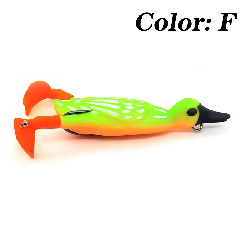 1Pcs Double Propeller Flipper Duck Fishing Lures Ducking Frog Soft Bait 9.5cm 11.2g 3D Eyes Artificial Swimbait Day Bass Tackle
