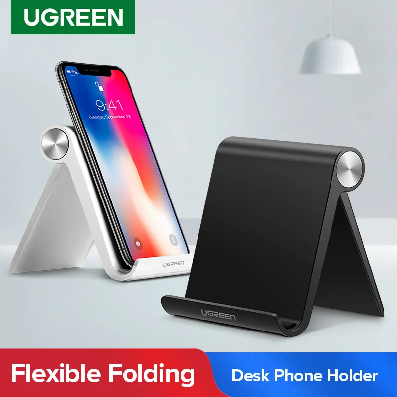 UGREEN Soporte para teléfono móvil Mesa Soporte para teléfono móvil  Escritorio Soporte ajustable para teléfono móvil Soporte plegable para  teléfono móvil con múltiples ángulos Compatible con iPhone 13