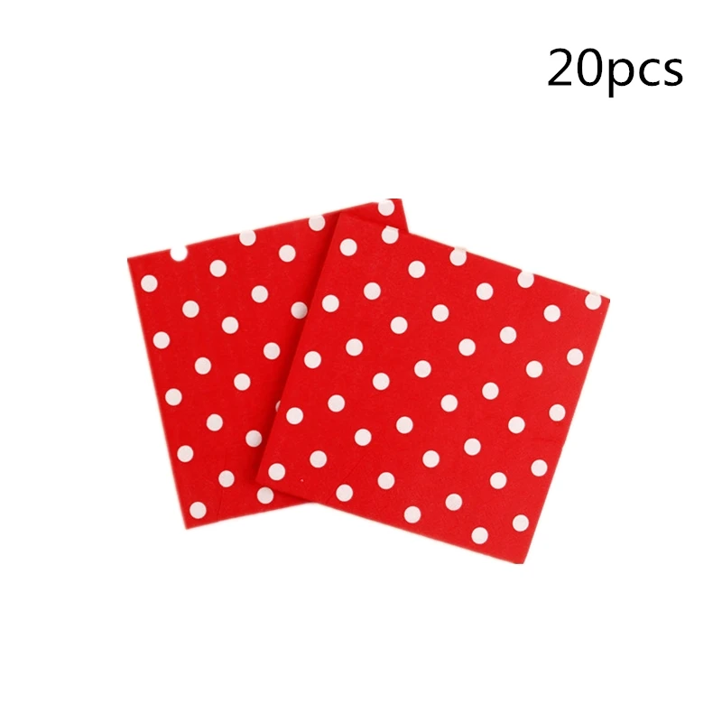 

Birthday Party Red Polka Dots Tablecover Wedding Decoration Plates Cups Tableware Baby Shower Tablecloth Events Napkins 20pc/lot