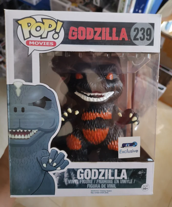 with retail box Funko Pop Godzilla Виниловая фигурка модель игрушки - Цвет: with retail box