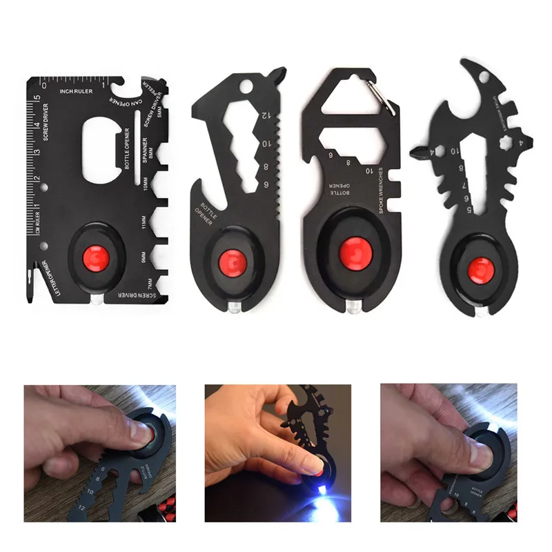 

Multifunction Camping Military Rescue EDC Tool Pocket Stainless Steel Survival Gadget Opener Screwdriver