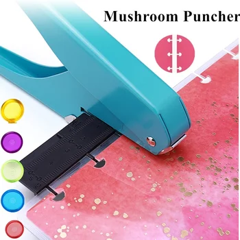 

Professional Mushroom Hole Punch Manual Paper Punches with Ruler Paper Cutter Hole Puncher A1911-10