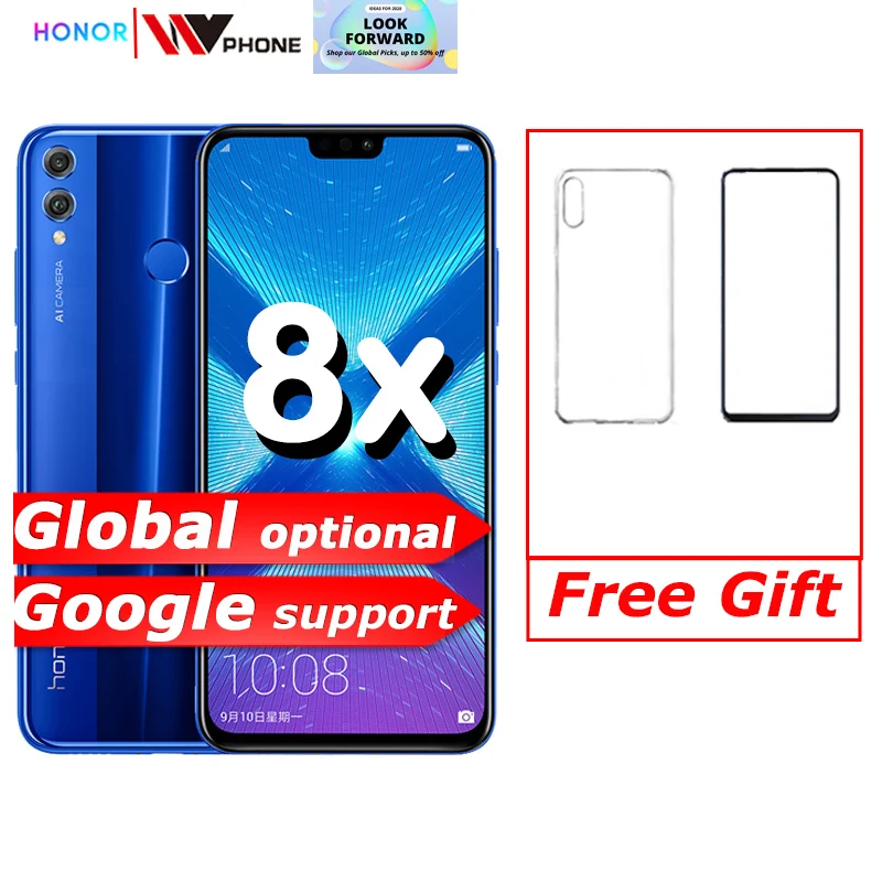  Honor 8X smartphone mobile phone 6.5'' full Screen OTA update Smartphone Mobile phone Android 8.1 O