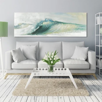 

Modern Abstract Art Oil Painting Canvas Abstract Wave Posters and Prints Wall Art Pictures for Living Room Home Decor No Frame