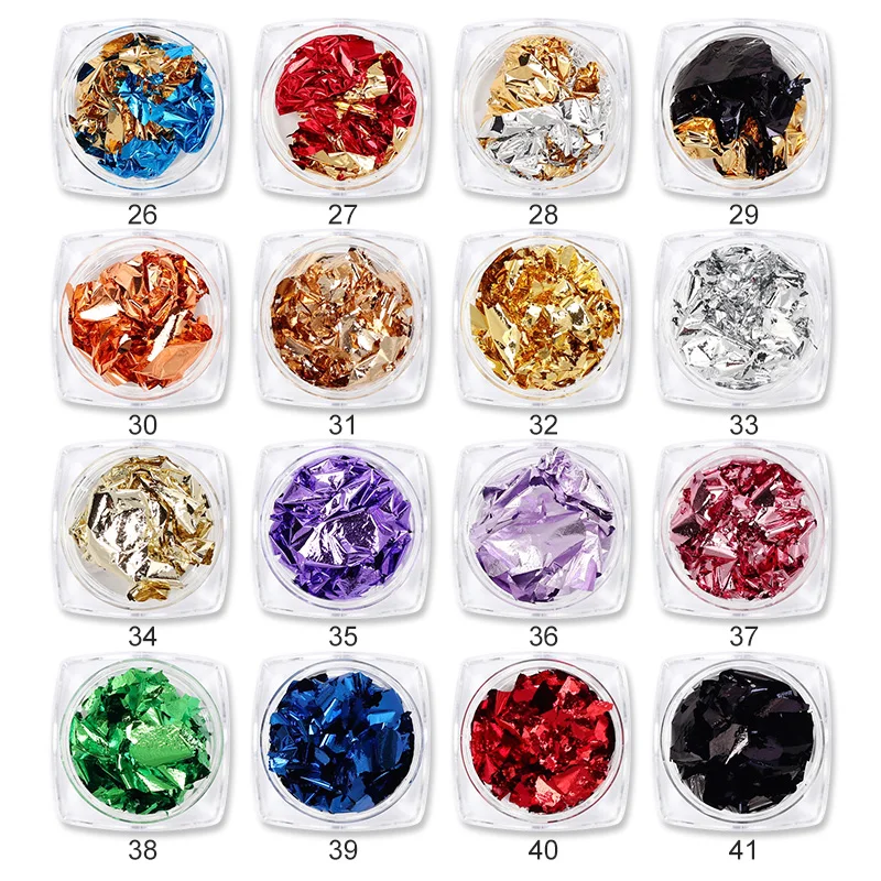 1 коробка красочных фольг для ногтей нестандартный стикер бумага золотого и