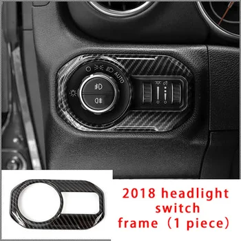 

For Jeep Wrangler 2018-2020 carbon fiber headlight switch frame 1pc