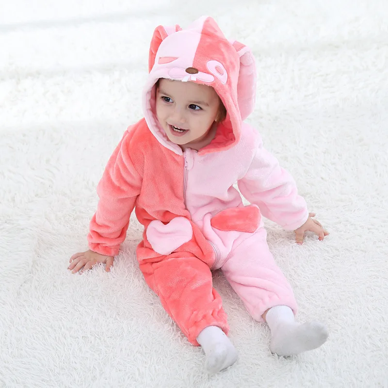 Коллекция года, осенне-зимняя одежда для новорожденных одежда унисекс на Хэллоуин комбинезоны для мальчиков, детский костюм с пандой для девочек, комбинезон для малышей возрастом от 3 до 24 месяцев - Цвет: Rabbit