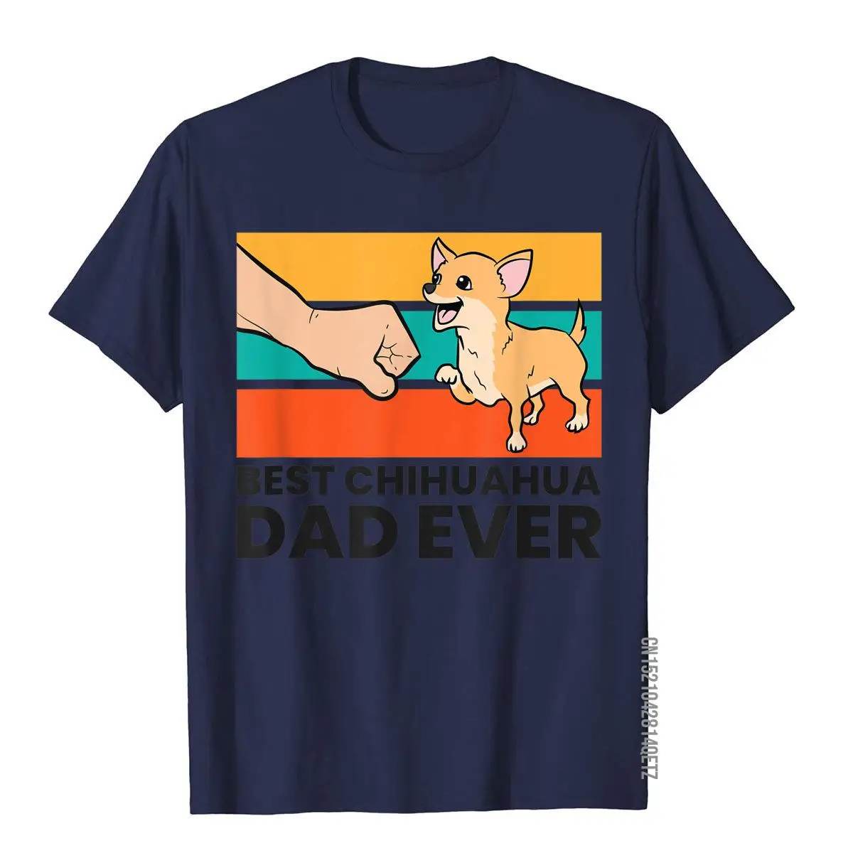 Chihuahua Papa Best Chihuahua Dad Ever T-Shirt__B5672navy